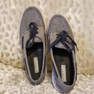 Sperry Blue Women's Top-Sider Canvas Boat Shoe 8.5